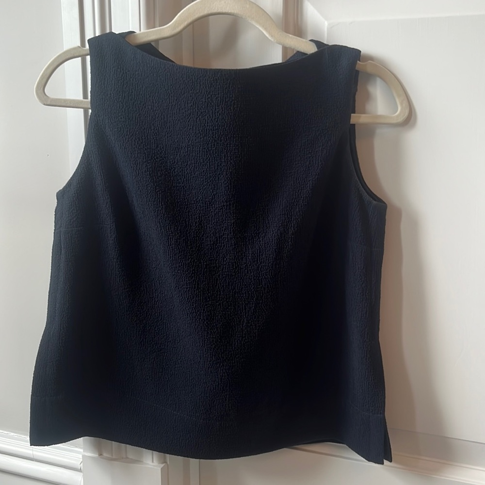 Mm lafleur navy blue top